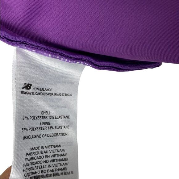 NEW BALANCE Women's Lined Purple White Color Block Lightning Dry Tank Top US XL - Picture 9 of 9